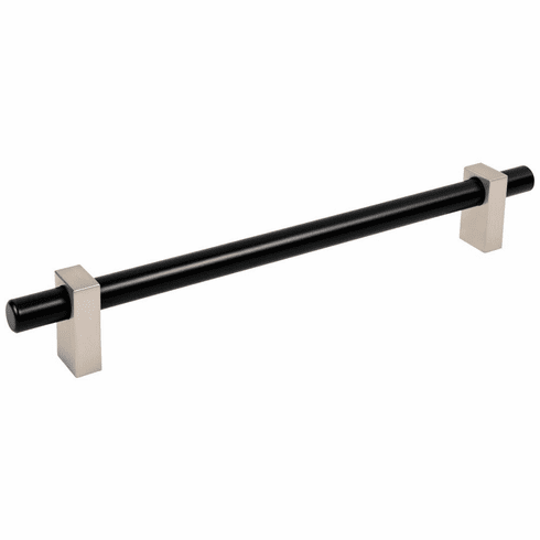 Jeffrey Alexander 478-12MBSN 12" Center-to-Center Matte Black with Satin Nickel Larkin Appliance Pull
