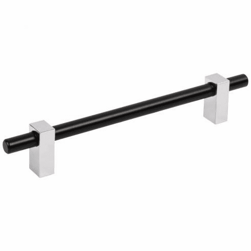 Jeffrey Alexander 478-160MBPC 160 mm Center-to-Center Matte Black with Polished Chrome Larkin Cabinet Bar Pull