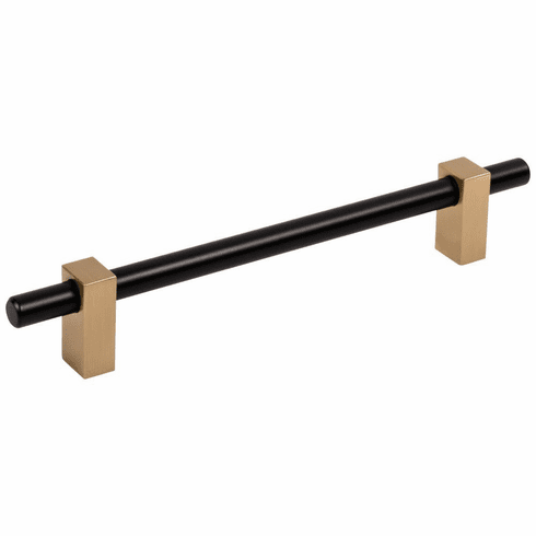 Jeffrey Alexander 478-160MBSBZ 160 mm Center-to-Center Matte Black with Satin Bronze Larkin Cabinet Bar Pull