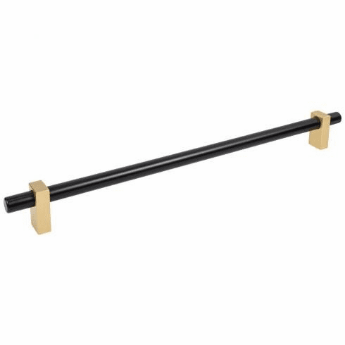 Jeffrey Alexander 478-18MBBG 18" Center-to-Center Matte Black with Brushed Gold Larkin Appliance Pull