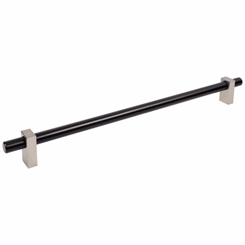 Jeffrey Alexander 478-18MBSN 18" Center-to-Center Matte Black with Satin Nickel Larkin Appliance Pull