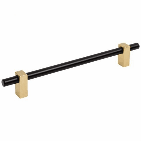 Jeffrey Alexander 478-192MBBG 192 mm Center-to-Center Matte Black with Brushed Gold Larkin Cabinet Bar Pull