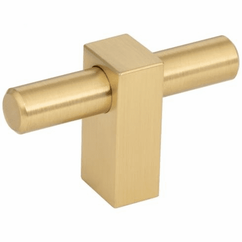 Jeffrey Alexander 478T-BG 2-3/8" Overall Length Brushed Gold Larkin "T" Knob