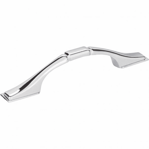 937-3PC 3" Center-to-Center Polished Chrome Square Hammond Cabinet Pull