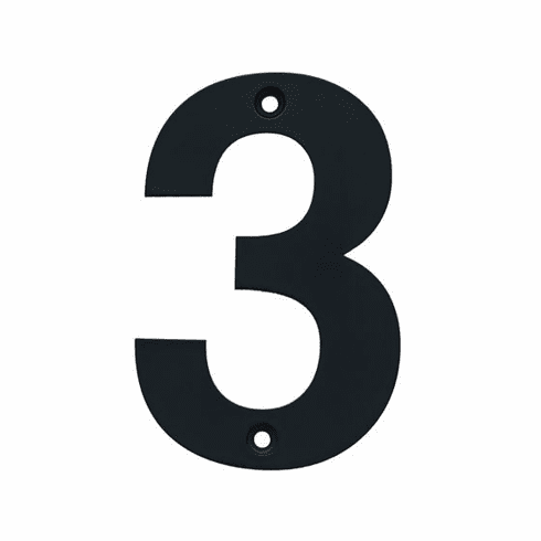 Acorn AN3BP Black Stainless Steel House Number 3 UPC: 052763073142