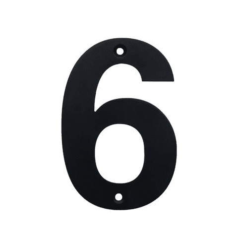 Acorn AN6BP Black Stainless Steel House Number 6 UPC: 052763073173