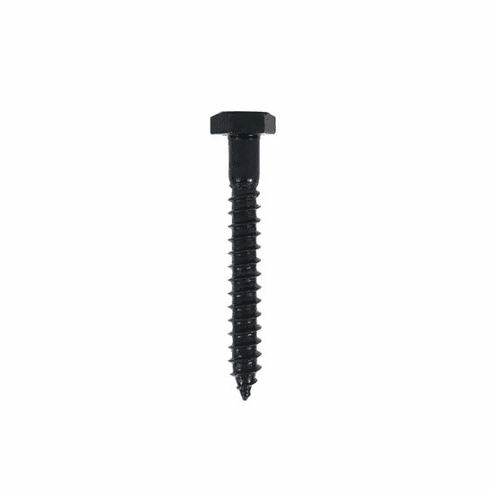 Acorn ASMB9 1/4" x 2" Hex head lag screw, Black Stainless Steel, Box 100 UPC: 052763309425 - sold 100 per box