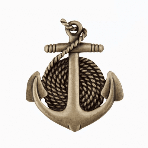 Acorn DP2AP Anchor & Rope Cabinet Knob, Antique Brass UPC: 052763811355