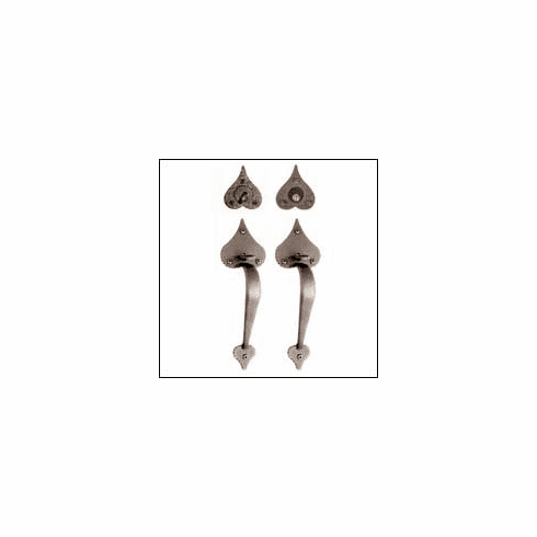 Acorn RT6BI Cast Large Rough Heart Double Handle Mortise Lock Set UPC: 052763069046 - 1 set