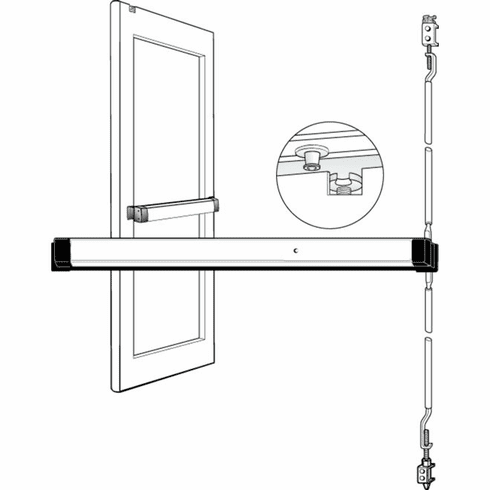 ADAMS RITE 8622-36 8600 Narrow Stile Cvr Exit Device 862236 8622 36