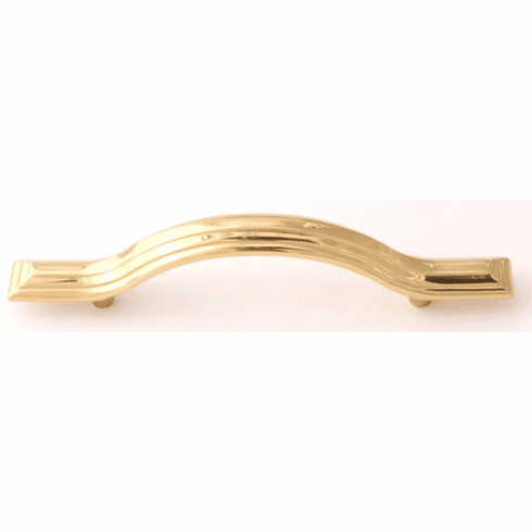 Alno A1515-35-PB Geometric 3 1/2" Pull, Polished Brass UPC: 785584030680