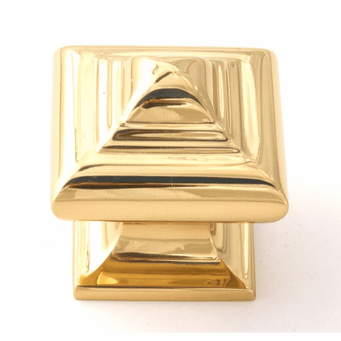 Alno A1520-PB Geometric 1 1/4" Knob, Polished Brass UPC: 785584030697