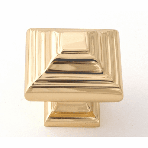 Alno A1525-PB Geometric 1 1/4" Knob, Polished Brass UPC: 785584030703
