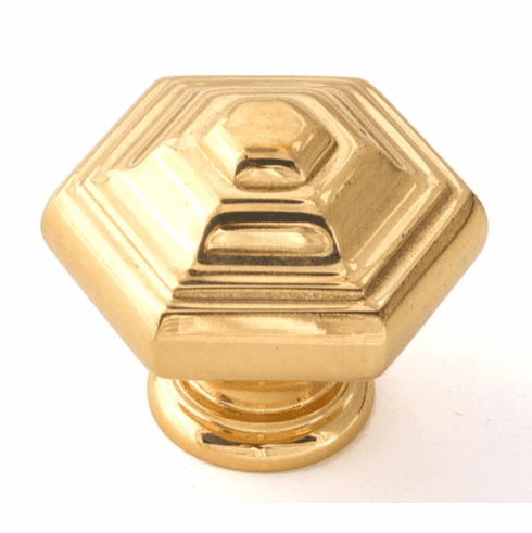 Alno A1530-PB Geometric 1 1/4" Knob, Polished Brass UPC: 785584030710