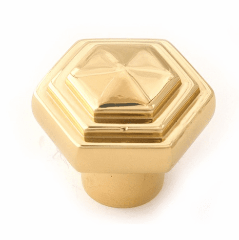 Alno A1535-PB Geometric 1 1/4" Knob, Polished Brass UPC: 785584030727