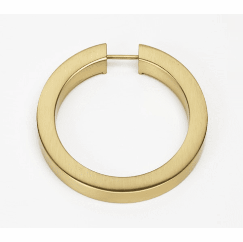 Alno A2661-35-SB Ring Pull 3 1/2" Flat Round Ring Only, Satin Brass UPC: 785584092305