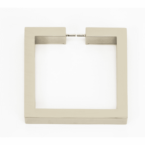 Alno A2671-35-PN Ring Pull 3 1/2" Flat Square Ring Only, Polished Nickel UPC: 785584092787