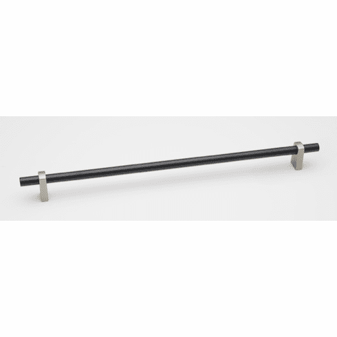 Alno A2801-18-MN/MB Vita Bella 18" Pull Smooth Bar , Matte Nickel/Matte Black UPC: 785584103971