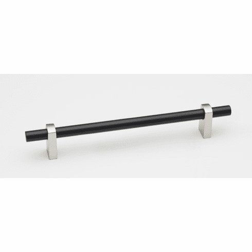 Alno A2801-8-MN/MB Vita Bella 8" Pull Smooth Bar , Matte Nickel/Matte Black UPC: 785584104220