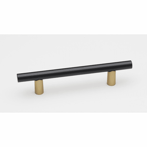 Alno A2802-4-CHP/MB Vita Bella 4" Pull Smooth Bar , Champange/Matte Black UPC: 785584104497