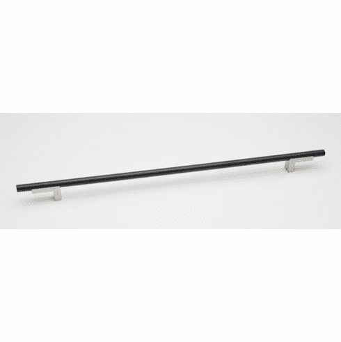 Alno A2803-12-MN/MB Vita Bella 12" Pull Smooth Bar , Matte Nickel/Matte Black UPC: 785584104725
