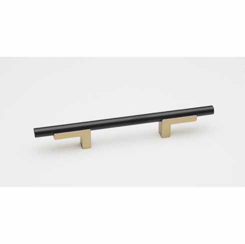 Alno A2803-35-CHP/MB Vita Bella 3 1/2" Pull Smooth Bar , Champange/Matte Black UPC: 785584104794