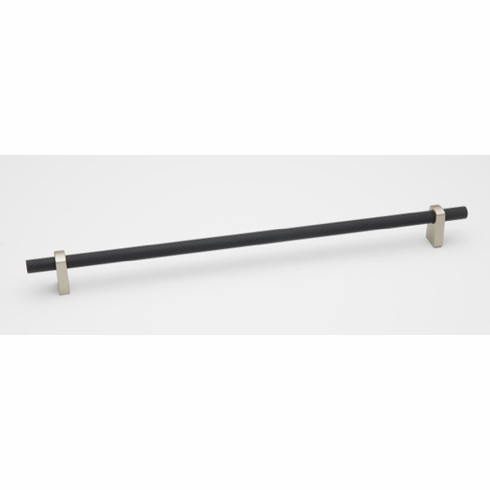 Alno A2901-18-MN/MB Vita Bella 18" Pull Knurled Bar , Matte Nickel/Matte Black UPC: 785584105128