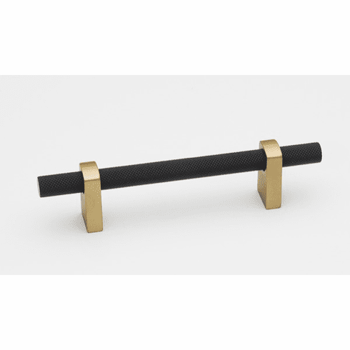 Alno A2901-3-CHP/MB Vita Bella 3" Pull Knurled Bar , Champange/Matte Black UPC: 785584105197