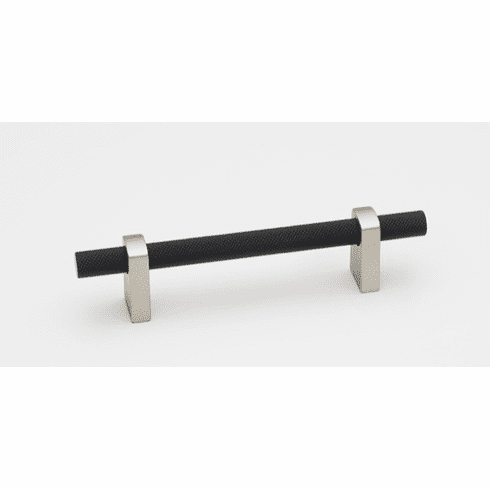 Alno A2901-4-MN/MB Vita Bella 4" Pull Knurled Bar , Matte Nickel/Matte Black UPC: 785584105272