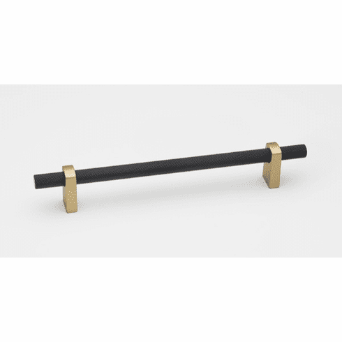Alno A2901-6-CHP/MB Vita Bella 6" Pull Knurled Bar , Champange/Matte Black UPC: 785584105296