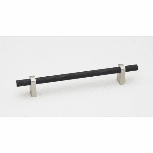 Alno A2901-6-MN/MB Vita Bella 6" Pull Knurled Bar , Matte Nickel/Matte Black UPC: 785584105326
