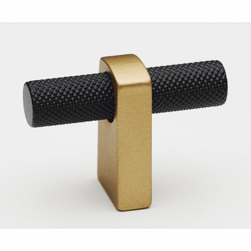 Alno A2901-CHP/MB Vita Bella T Knob Knurled Bar, Champange/Matte Black UPC: 785584105395