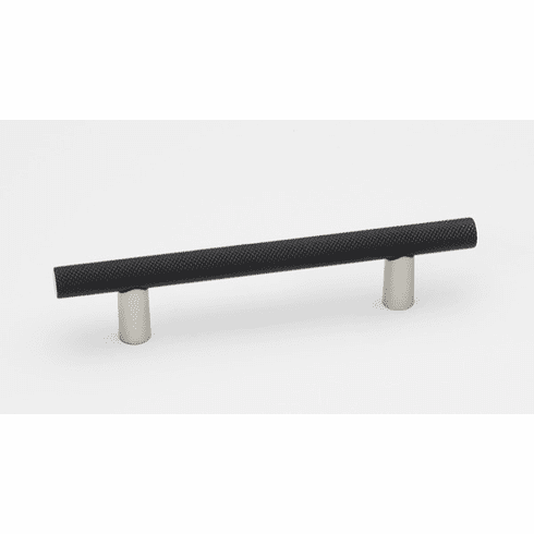 Alno A2902-35-MN/MB Vita Bella 3 1/2" Pull Knurled Bar , Matte Nickel/Matte Black UPC: 785584105579