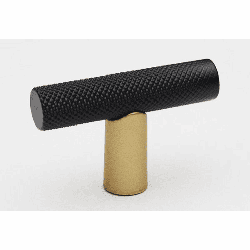 Alno A2902-CHP/MB Vita Bella T Knob Knurled Bar, Champange/Matte Black UPC: 785584105791
