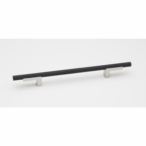 Alno A2903-6-MN/MB Vita Bella 6" Pull Knurled Bar , Matte Nickel/Matte Black UPC: 785584106125