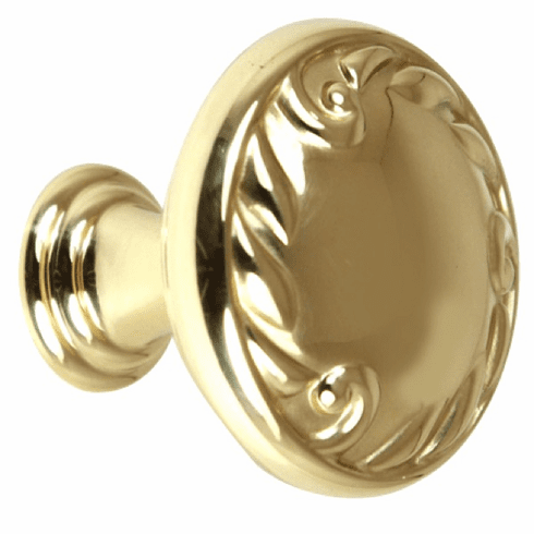 Alno A3650-14-PB Ornate 1 1/4" Knob, Polished Brass UPC: 785584021930