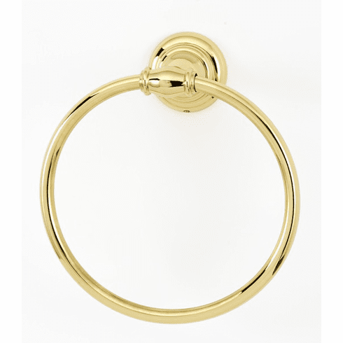 Alno A6740-PB Charlie'S Bath Towel Ring, Polished Brass UPC: 785584037245