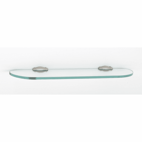 Alno A6750-18-PN Charlie'S Bath 18" Glass Shelf w/Brackets, Polished Nickel UPC: 785584037382