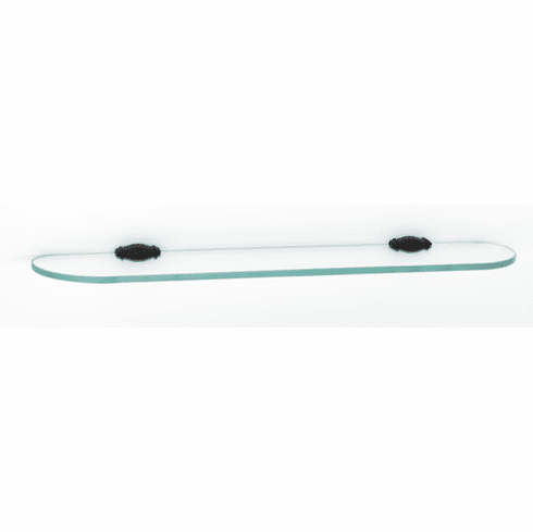 Alno A6750-24-BRZ Charlie'S Bath 24" Glass Shelf w/Brackets, Bronze UPC: 785584037405