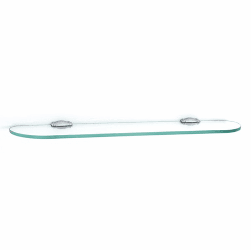 Alno A6750-24-PC Charlie'S Bath 24" Glass Shelf w/Brackets, Polished Chrome UPC: 785584037436