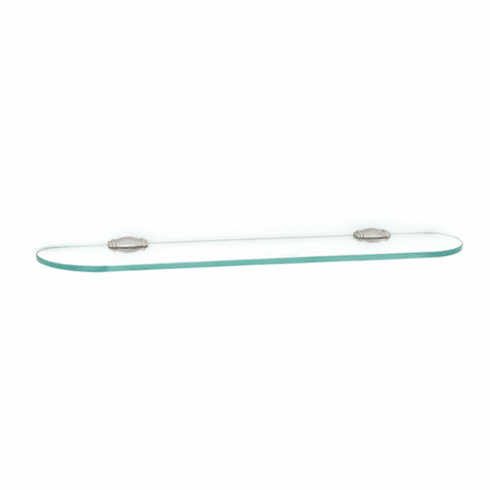 Alno A6750-24-PN Charlie'S Bath 24" Glass Shelf w/Brackets, Polished Nickel UPC: 785584037443