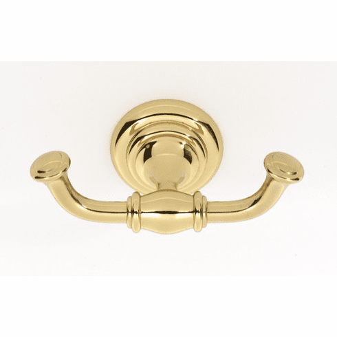 Alno A6784-PB Charlie'S Bath Double Robe Hook, Polished Brass UPC: 785584038631