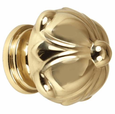 Alno A6929-14-PB Ornate 1 1/4" Knob, Polished Brass UPC: 785584022388