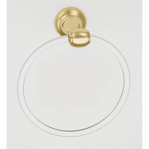 Alno A7340-PB Royale Acrylic Bath Towel Ring, Polished Brass UPC: 785584098802