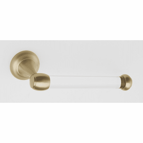 Alno A7366-SB Royale Acrylic Bath Single Post Tissue Holder, Satin Brass UPC: 785584098987