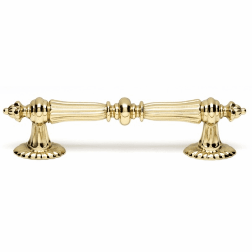 Alno A7529-PB Ornate 4 5/8" Pull, Polished Brass UPC: 785584031939