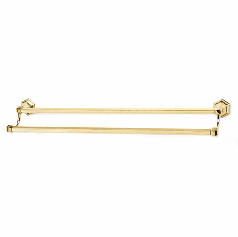 Alno A7725-30-PB Nicole Bath 30" Double Towel Bar, Polished Brass UPC: 785584004988