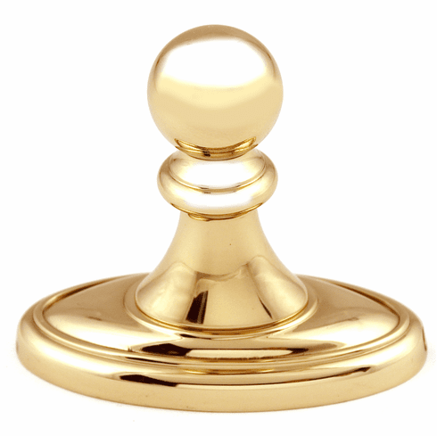Alno A8080-PB Classic Traditional Bath 3" Robe Hook, Polished Brass UPC: 785584038488
