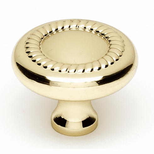 Alno A812-38-PB Rope 1 1/2" Knob, Polished Brass UPC: 785584812217