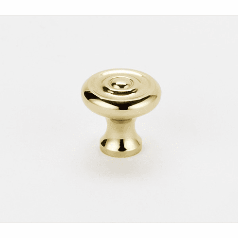 Alno A817-34-PB 3/4" Knob, Polished Brass UPC: 785584874383